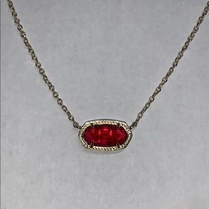 Kendra Scott Elisa gold pendant necklace in berry